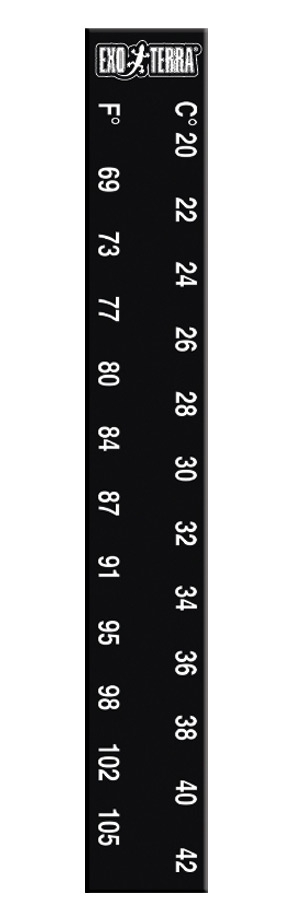 Zdjęcie Exo-Terra Termometr paskowy ciekłokrystaliczny  skala - 20ºC do +42ºC  