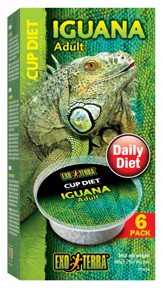 Zdjęcie Exo-Terra Cup Diet Adult Iguana Food  pokarm dla dorosłych legwanów 6 x 60g