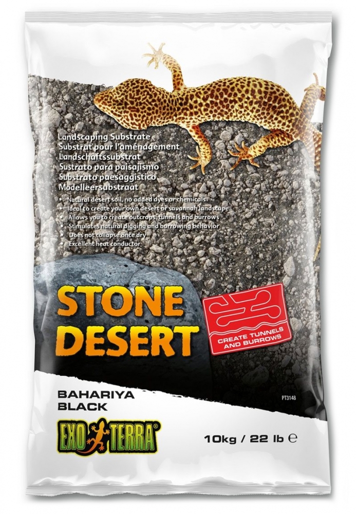 Zdjęcie Exo-Terra Stone Desert podłoże do terrarium  Bahariya Black czarna pustynia 20kg