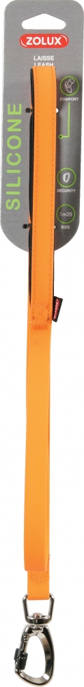 Zdjęcie Zolux Smycz silikonowa  pomarańczowa 1,5 cm