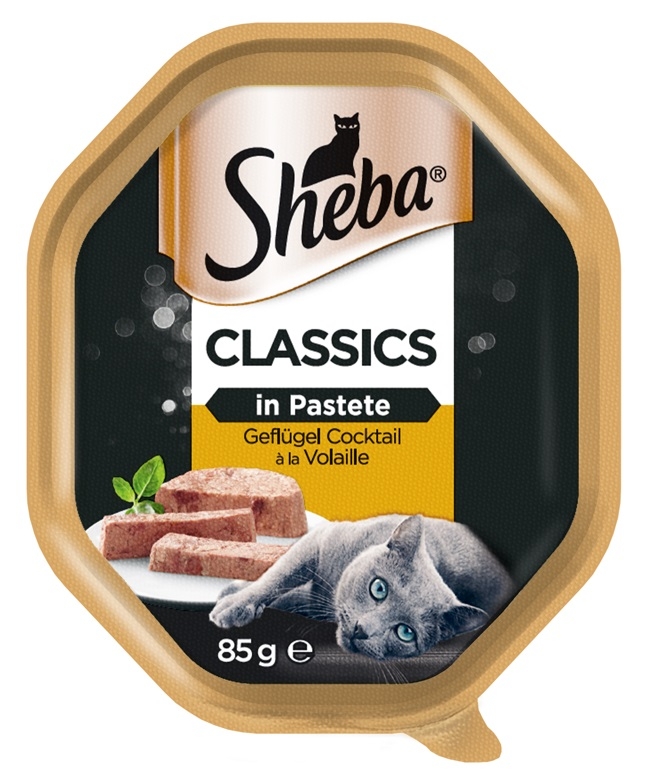 Zdjęcie Sheba Classics trójpak tacek dla kota   pasztet z koktajlem drobiowym, 2+1 GRATIS! 3x85g