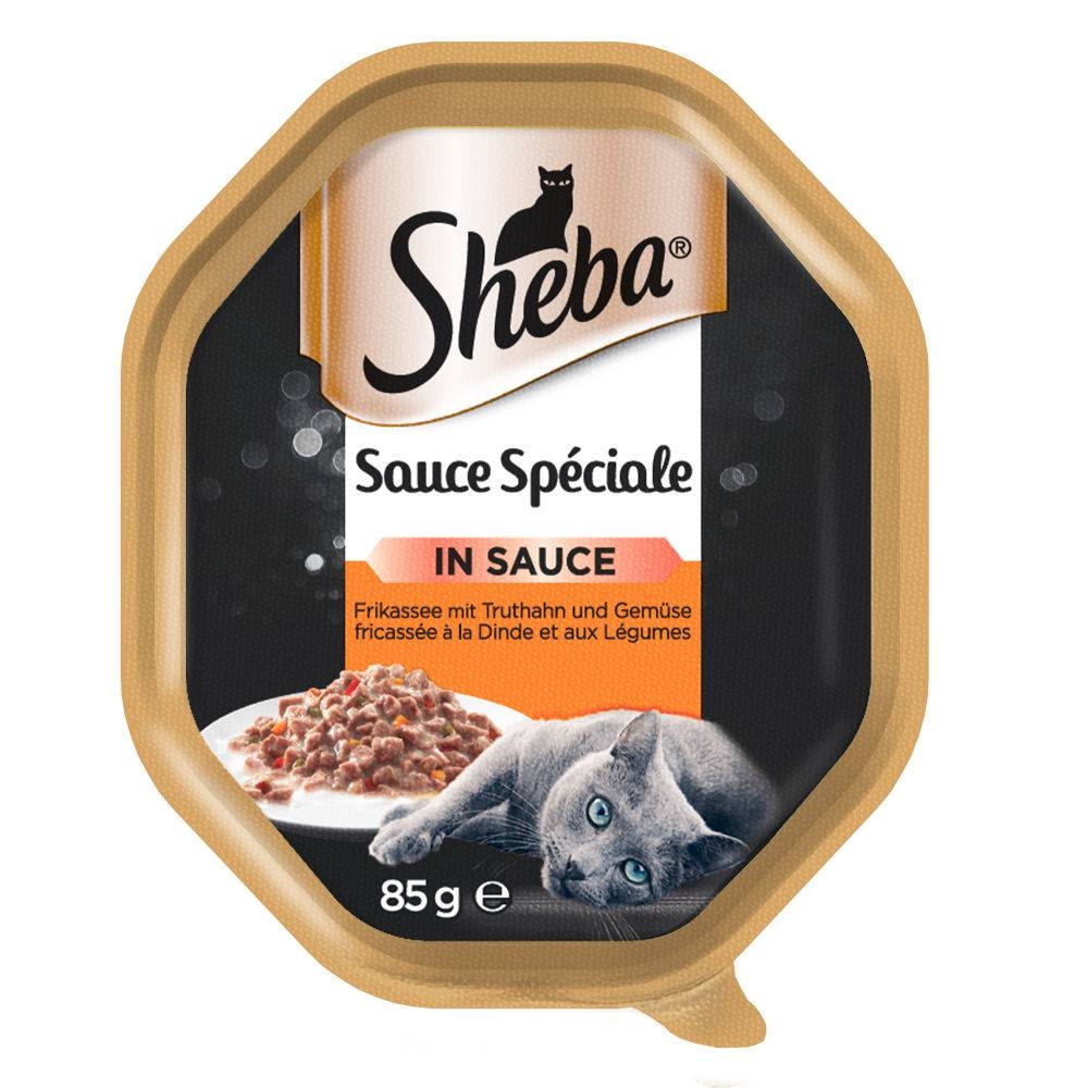 Zdjęcie Sheba Sauce Speciale trójpak tacek dla kota  frykas z kawałkami indyka i warzywami 3x85g