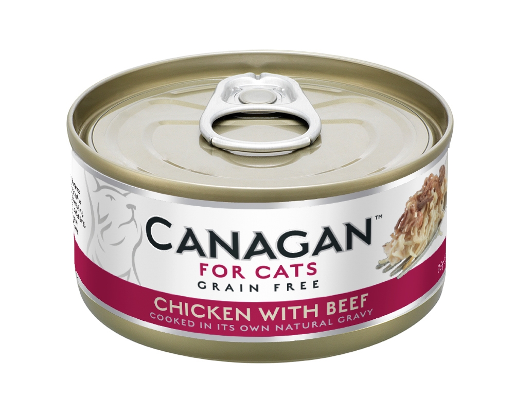 Zdjęcie Canagan Puszka dla kota  z kurczakiem i wołowiną 75g