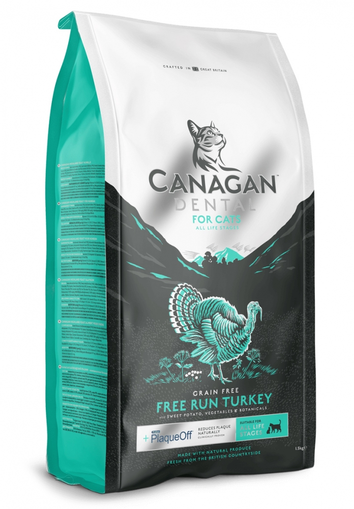 Zdjęcie Canagan For Cats sucha karma dla kotów  Free Run Turkey Dental 1,5kg
